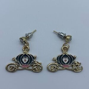New grey&gold Cinderella carriage fashion earrings